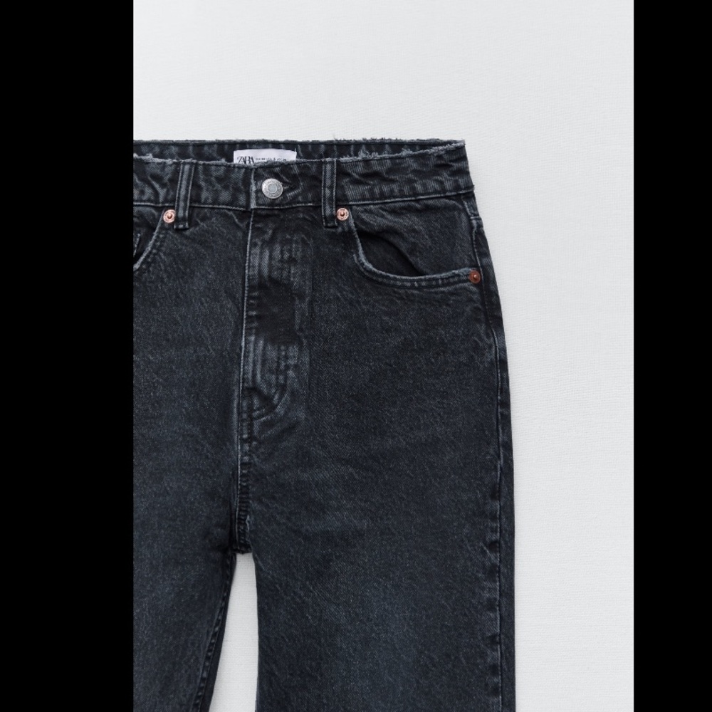 ZARA NWT MOM JEANS BLUE SZ 6 HIGH WAISTED - Picture 9 of 9